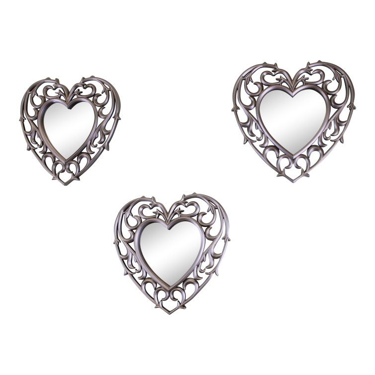 Marlow Home Co. Filigree Heart Shaped Mirrors Wall Décor & Reviews Wayfair.co.uk
